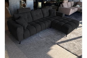 Hulst 2 Zits + Longchair in zwart – kleurimpressie