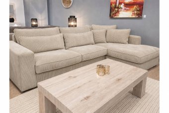 Ijsselstein 2 Zits + Longchair in beige – kleurimpressie