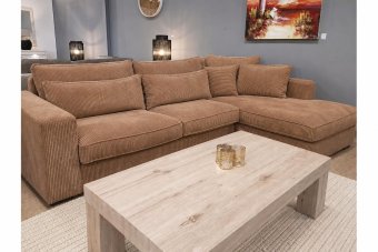 Ijsselstein 2 Zits + Longchair in bruin – kleurimpressie