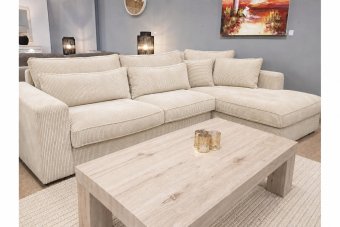 Ijsselstein 2 Zits + Longchair in creme – kleurimpressie