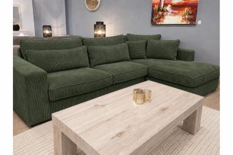 Ijsselstein 2 Zits + Longchair in groen – kleurimpressie