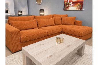 Ijsselstein 2 Zits + Longchair in oranje – kleurimpressie