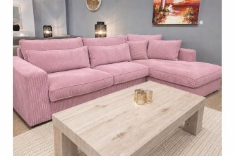 Ijsselstein 2 Zits + Longchair in roze – kleurimpressie