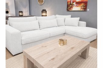 Ijsselstein 2 Zits + Longchair in wit – kleurimpressie