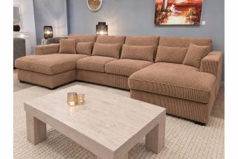 Ijsselstein Longchair + 2 + Longchair in bruin – kleurimpressie