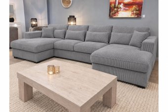 Ijsselstein Longchair + 2 + Longchair in grijs – kleurimpressie