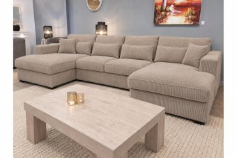 Ijsselstein Longchair + 2 + Longchair in taupe – kleurimpressie
