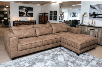 Ilpendam Longchair in bruin – kleurimpressie