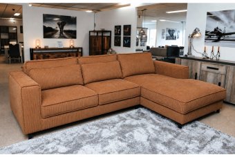 Ilpendam Longchair in ribstof – materiaalimpressie