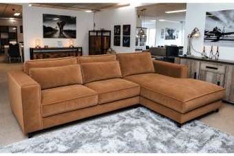 Ilpendam Longchair in velvetstof – materiaalimpressie
