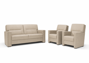 Purmerend Fauteuil - Rug: Laag in beige – kleurimpressie