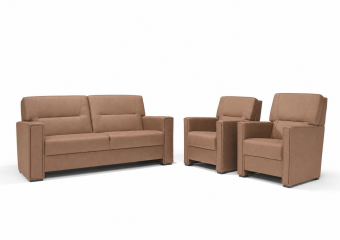 Purmerend Fauteuil - Rug: Laag in bruin – kleurimpressie