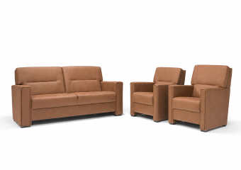 Purmerend Fauteuil - Rug: Laag in cognac – kleurimpressie
