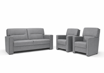 Purmerend Fauteuil - Rug: Laag in grijs – kleurimpressie