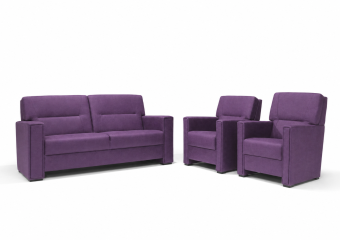 Purmerend Fauteuil - Rug: Laag in paars – kleurimpressie
