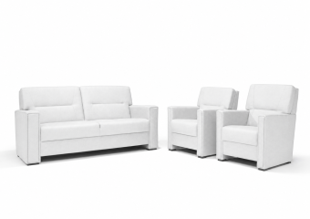 Purmerend Fauteuil - Rug: Laag in wit – kleurimpressie