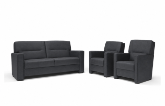 Purmerend Fauteuil - Rug: Hoog in antraciet – kleurimpressie
