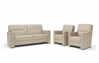 Purmerend Fauteuil - Rug: Hoog in beige – kleurimpressie