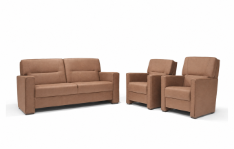Purmerend Fauteuil - Rug: Hoog in bruin – kleurimpressie
