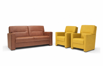 Purmerend Fauteuil - Rug: Hoog in geel – kleurimpressie