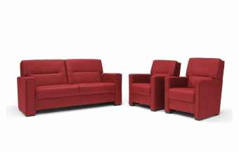 Purmerend Fauteuil - Rug: Hoog in rood – kleurimpressie
