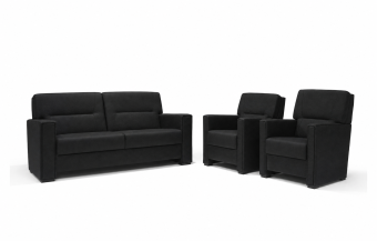 Purmerend Fauteuil - Rug: Hoog in zwart – kleurimpressie