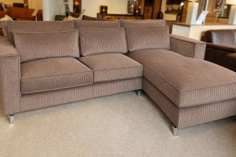 Indijk Longchair in ribstof – materiaalimpressie