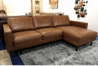 Julianadorp Longchair in leer – materiaalimpressie