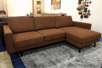 Julianadorp Longchair in ribstof – materiaalimpressie