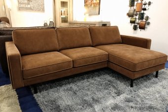 Julianadorp Longchair in velvetstof – materiaalimpressie
