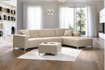 Kerkdriel 2 Zits + Longchair in beige – kleurimpressie