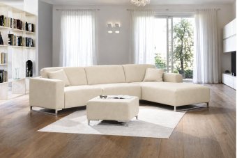 Kerkdriel 2 Zits + Longchair in creme – kleurimpressie