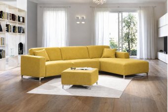 Kerkdriel 2 Zits + Longchair in geel – kleurimpressie