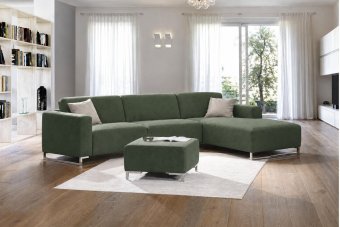 Kerkdriel 2 Zits + Longchair in groen – kleurimpressie