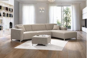 Kerkdriel 2 Zits + Longchair in taupe – kleurimpressie