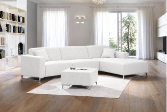 Kerkdriel 2 Zits + Longchair in wit – kleurimpressie