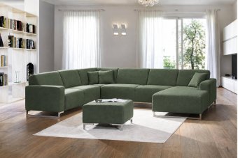 Kerkdriel Hoekbank in groen – kleurimpressie