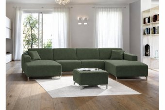 Kerkdriel Longchair + 2 Zits + Longchair in groen – kleurimpressie