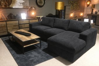 Leiden Longchair in antraciet – kleurimpressie