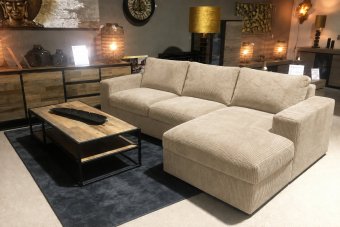 Leiden Longchair in beige – kleurimpressie