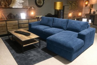 Leiden Longchair in blauw – kleurimpressie