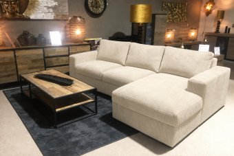 Leiden Longchair in creme – kleurimpressie