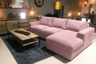 Leiden Longchair in roze – kleurimpressie