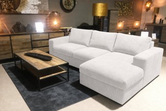 Leiden Longchair in wit – kleurimpressie