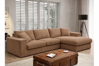 Lelystad Longchair in bruin – kleurimpressie