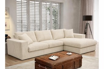 Lelystad Longchair in creme – kleurimpressie