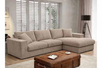 Lelystad Longchair in taupe – kleurimpressie