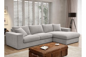 Lelystad Longchair in velvetstof – materiaalimpressie