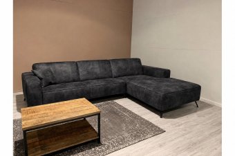 Lent 2 Zits + Longchair in antraciet – kleurimpressie
