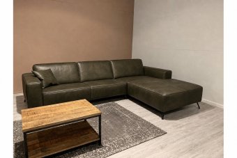 Lent 2 Zits + Longchair in leer – materiaalimpressie